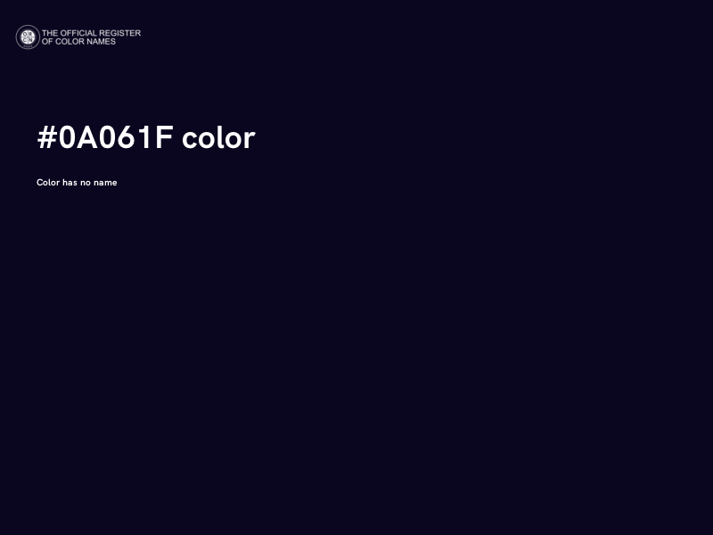 #0A061F color image