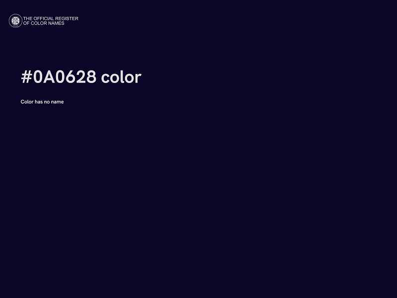 #0A0628 color image