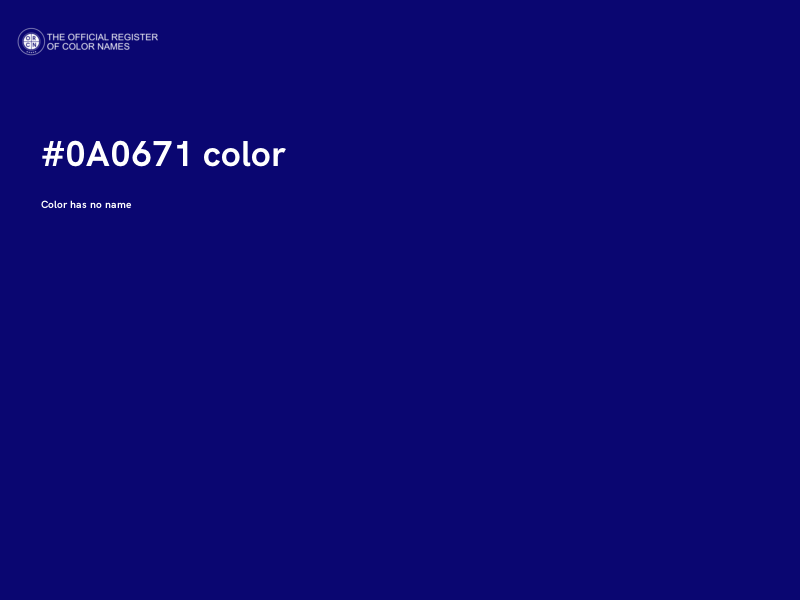 #0A0671 color image
