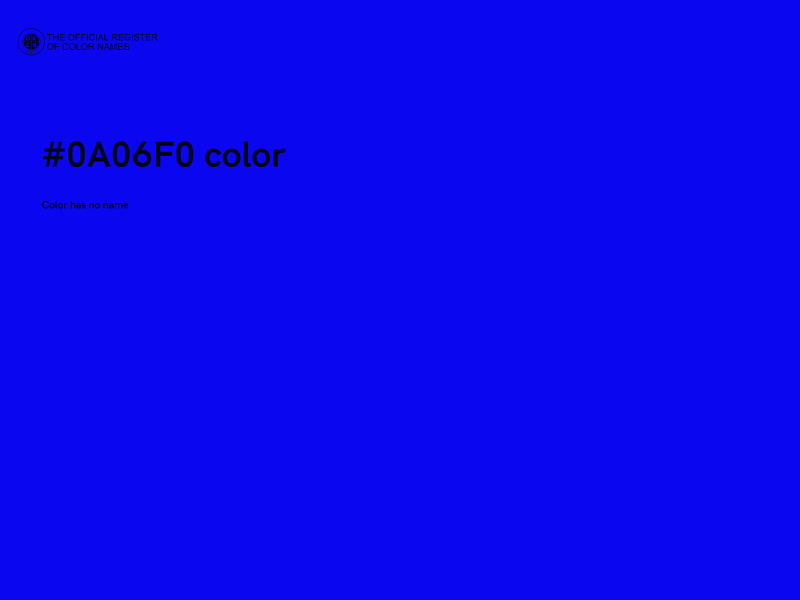 #0A06F0 color image