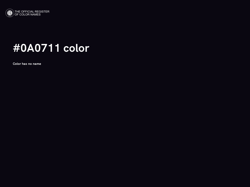 #0A0711 color image