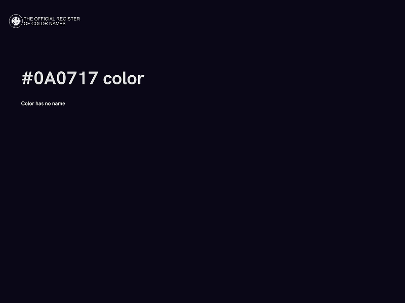 #0A0717 color image