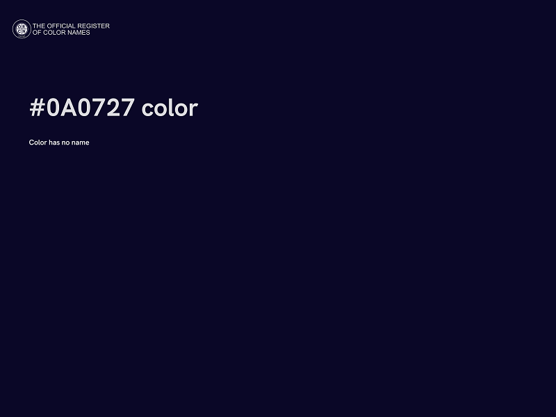 #0A0727 color image