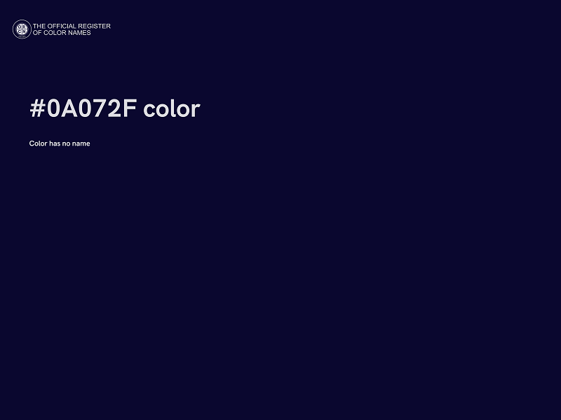 #0A072F color image