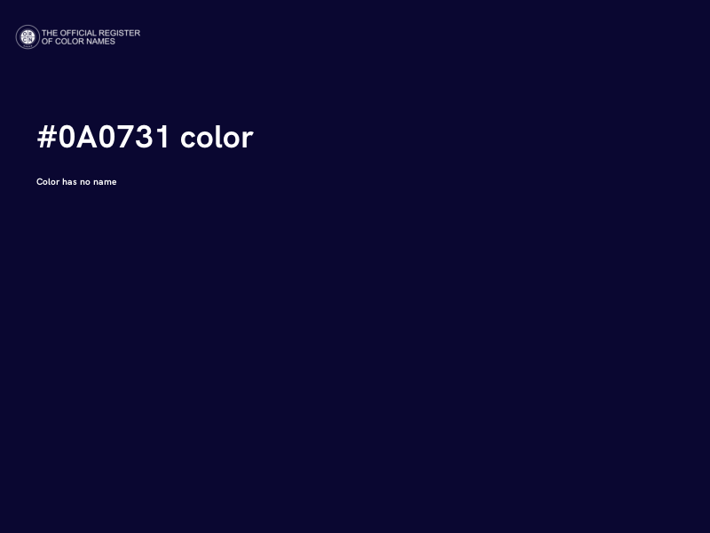 #0A0731 color image
