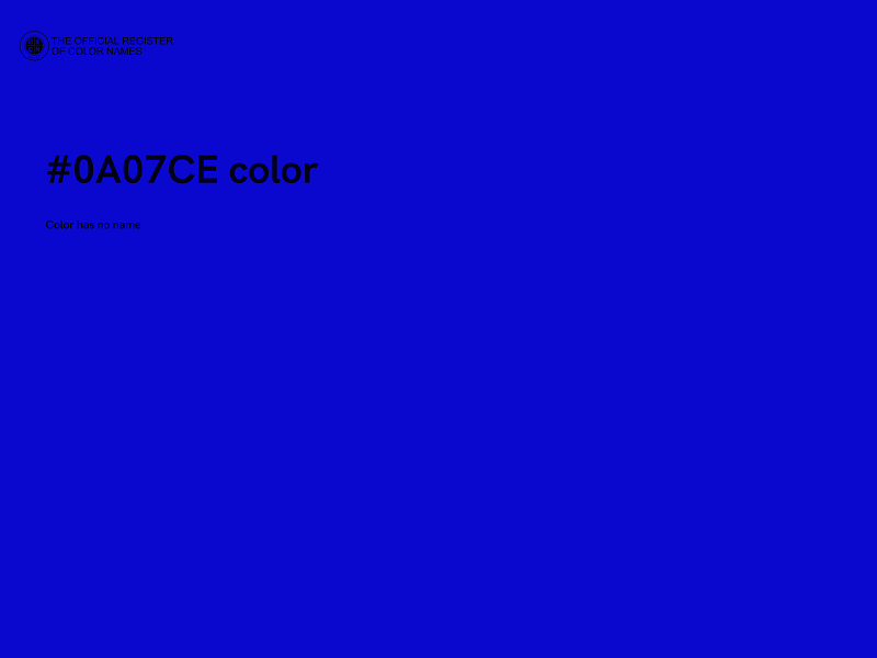 #0A07CE color image
