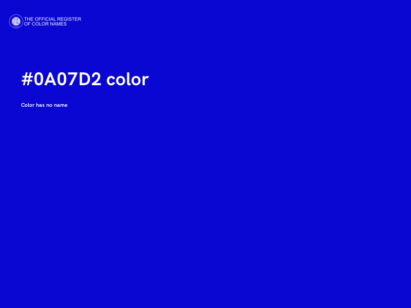 #0A07D2 color image