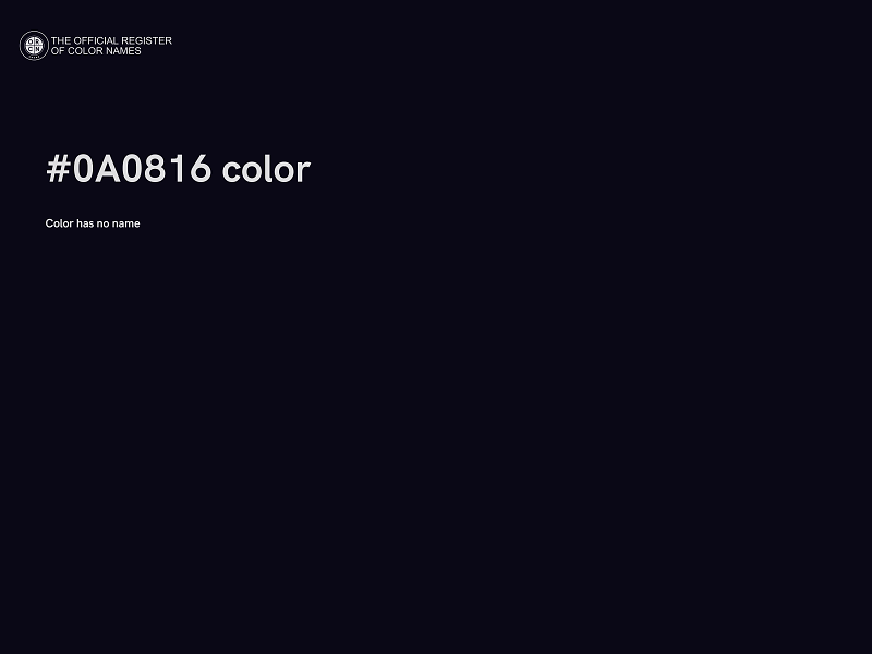 #0A0816 color image