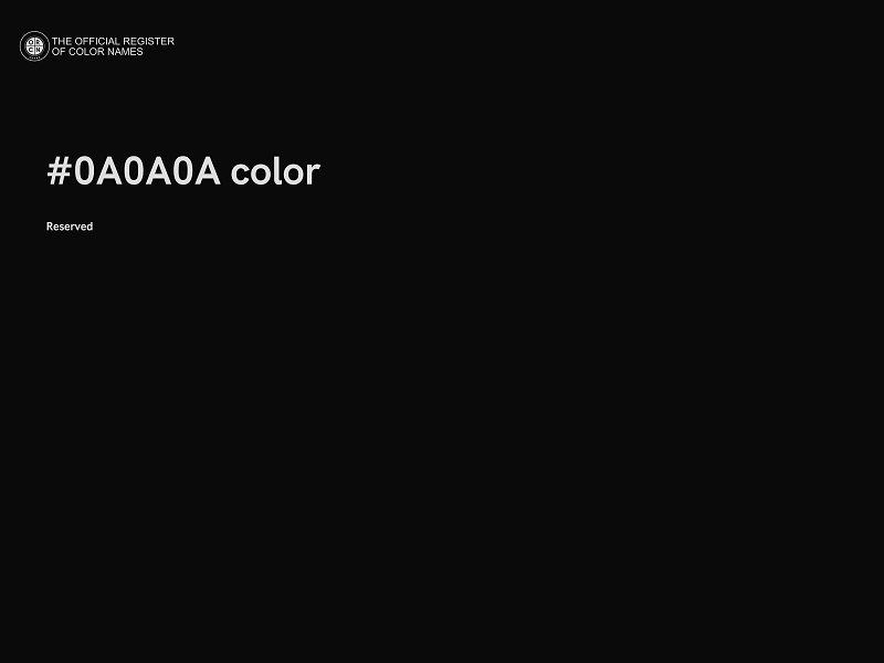 #0A0A0A color image