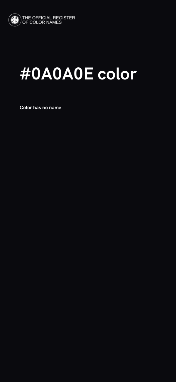 #0A0A0E color image