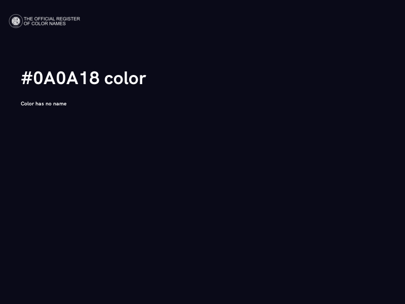 #0A0A18 color image