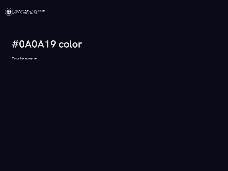 #0A0A19 color image