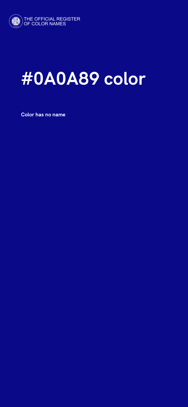 #0A0A89 color image