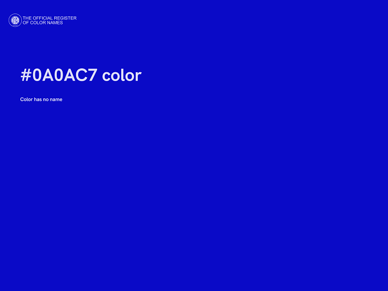 #0A0AC7 color image