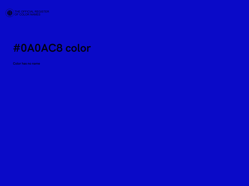 #0A0AC8 color image