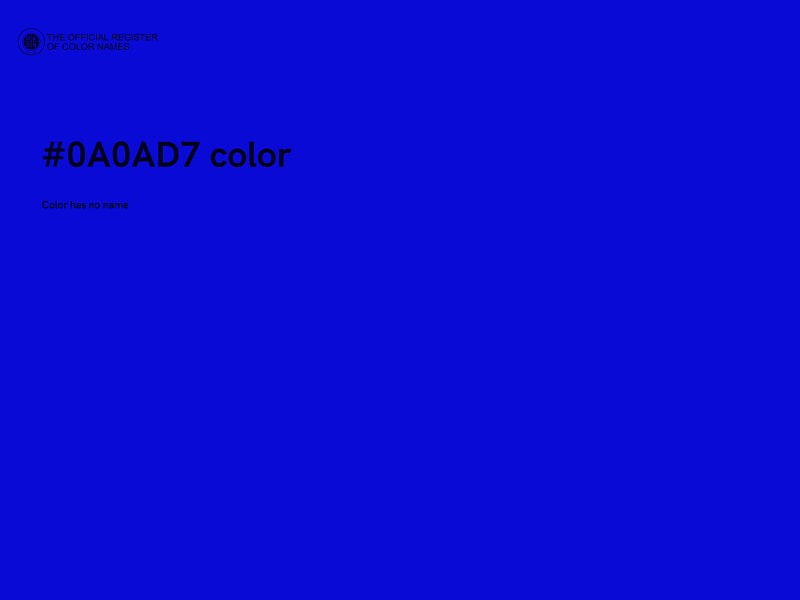 #0A0AD7 color image