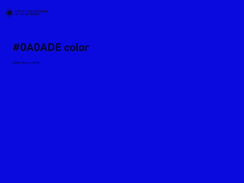 #0A0ADE color image