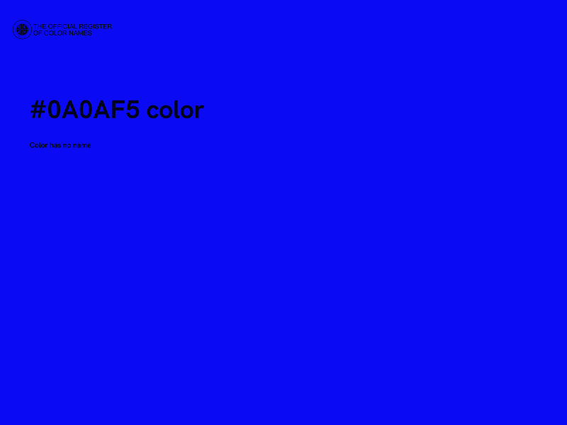 #0A0AF5 color image