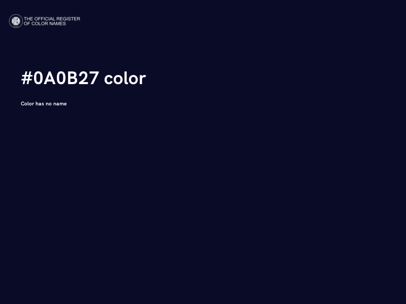 #0A0B27 color image