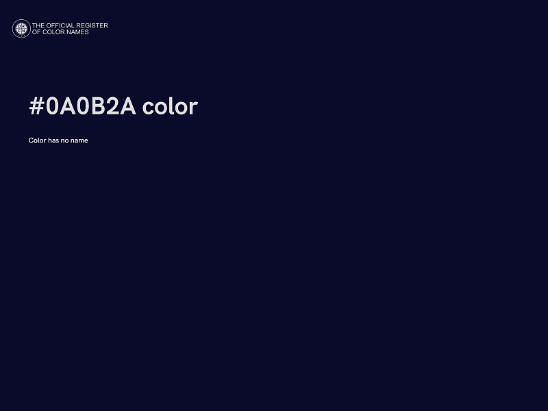 #0A0B2A color image