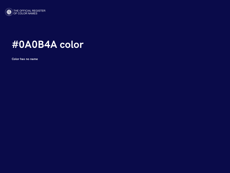#0A0B4A color image