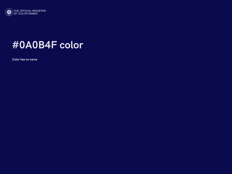 #0A0B4F color image