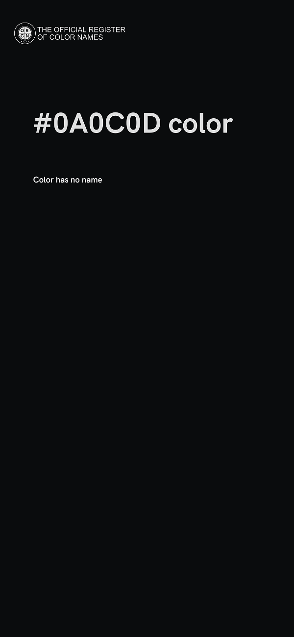 #0A0C0D color image