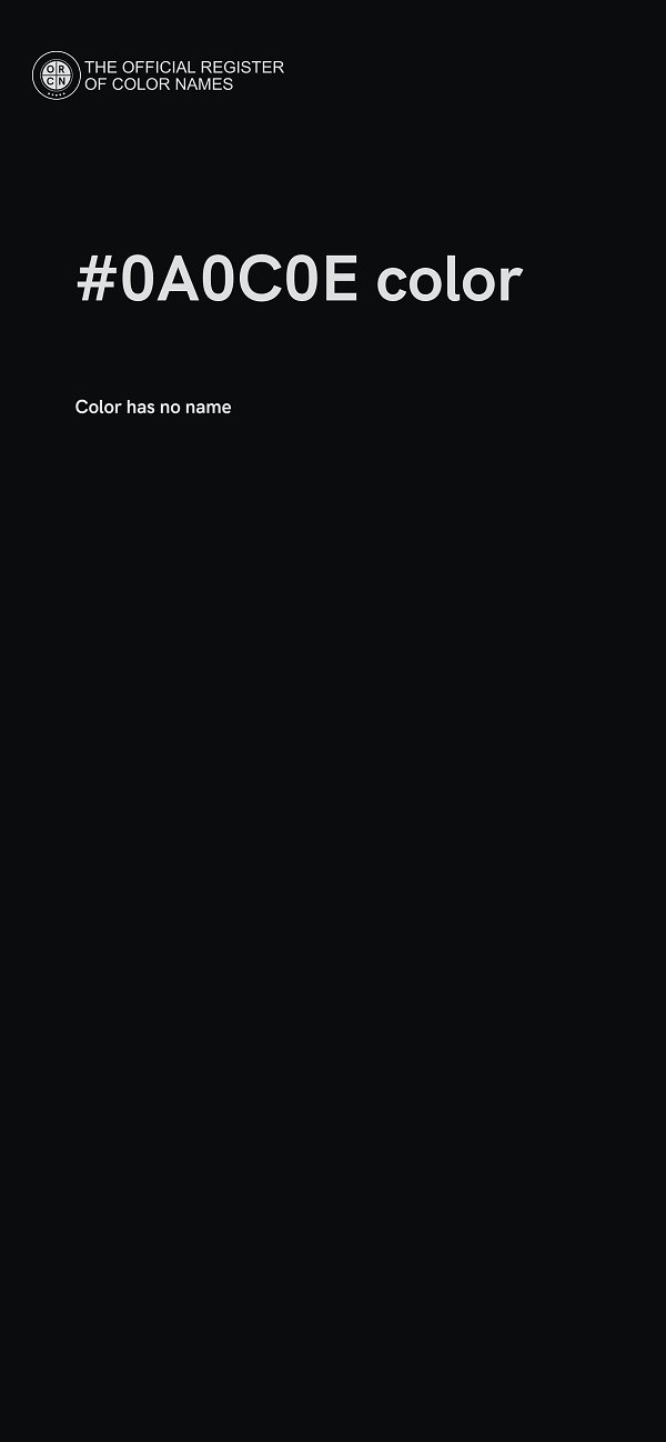#0A0C0E color image