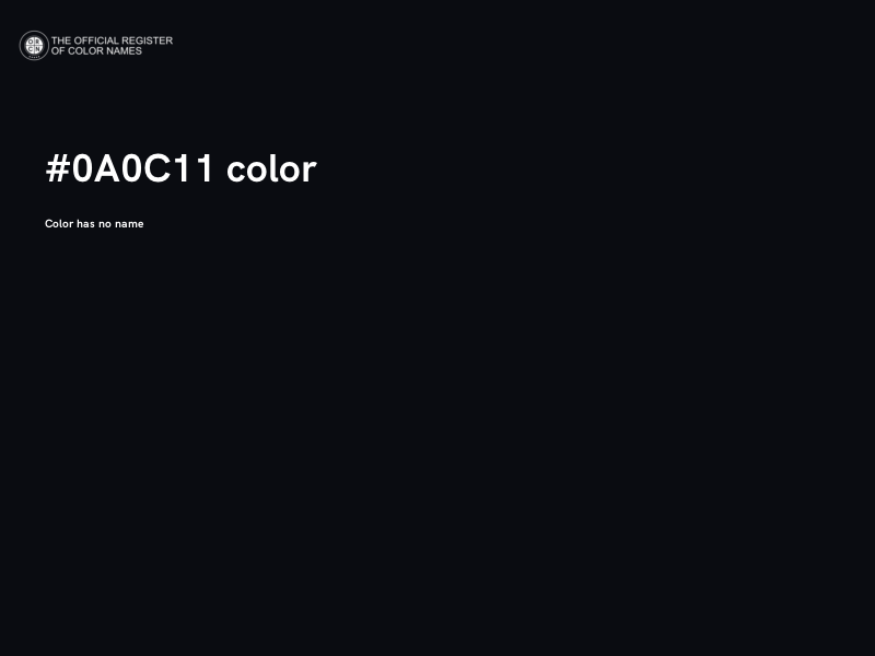 #0A0C11 color image