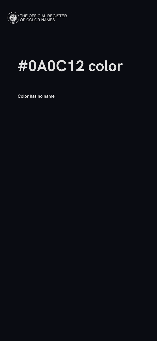 #0A0C12 color image