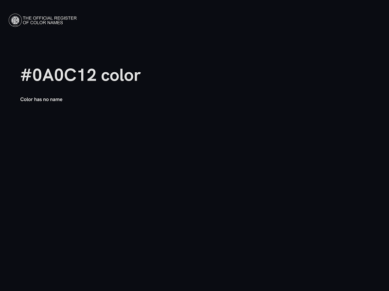 #0A0C12 color image