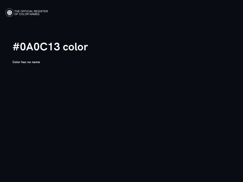 #0A0C13 color image