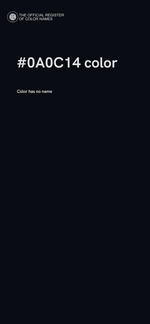 #0A0C14 color image