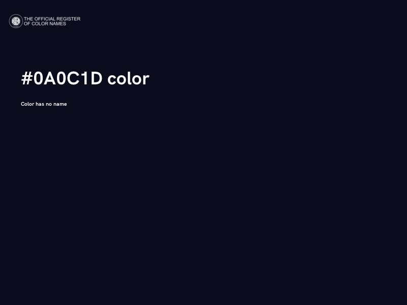 #0A0C1D color image