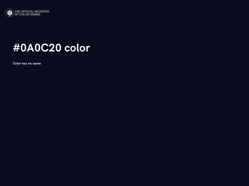 #0A0C20 color image