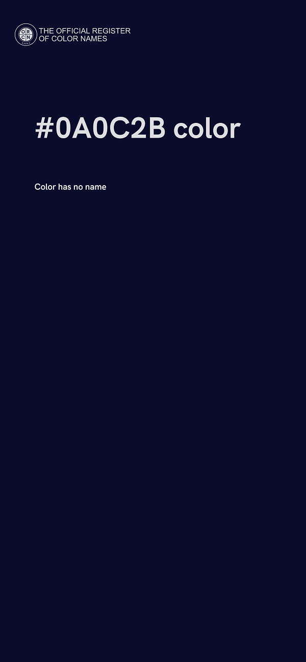 #0A0C2B color image