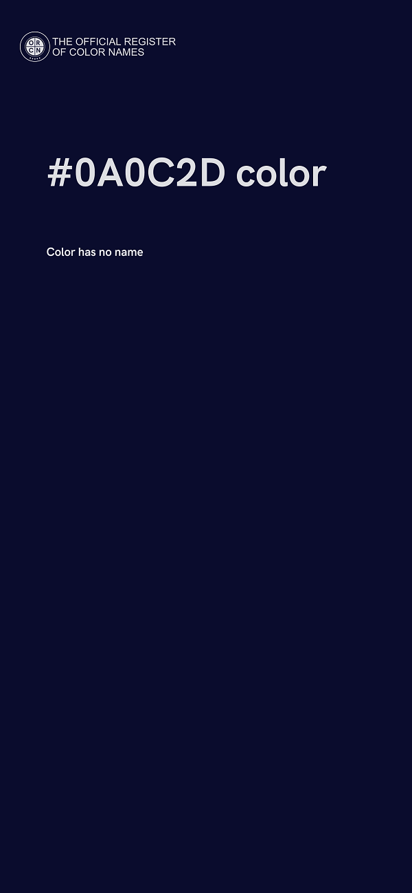 #0A0C2D color image