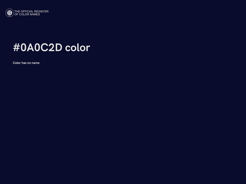 #0A0C2D color image