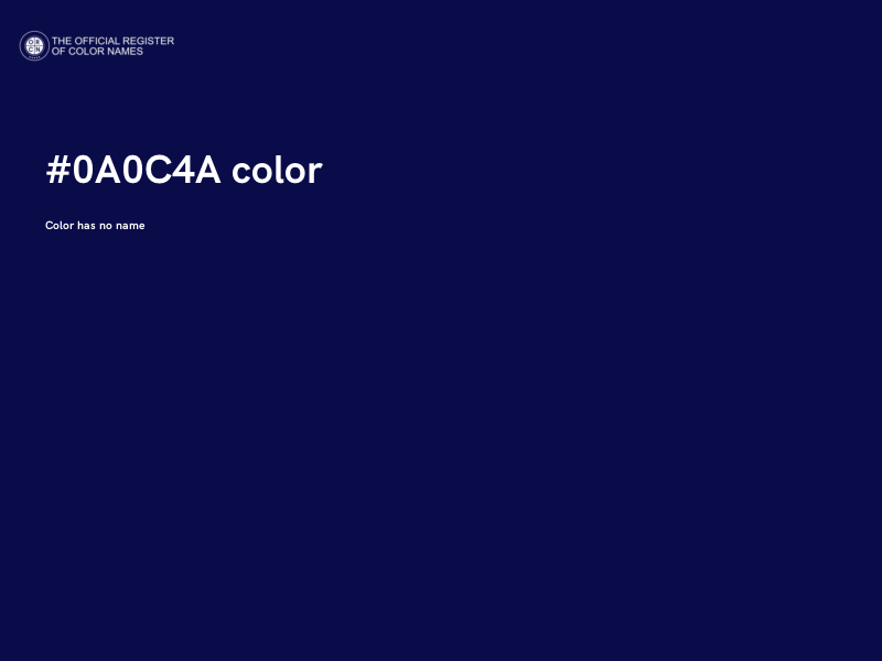 #0A0C4A color image