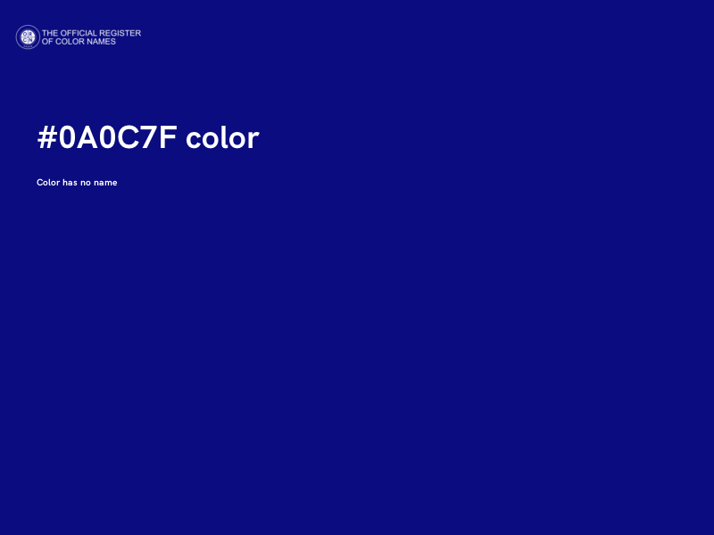 #0A0C7F color image