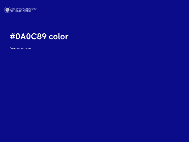 #0A0C89 color image