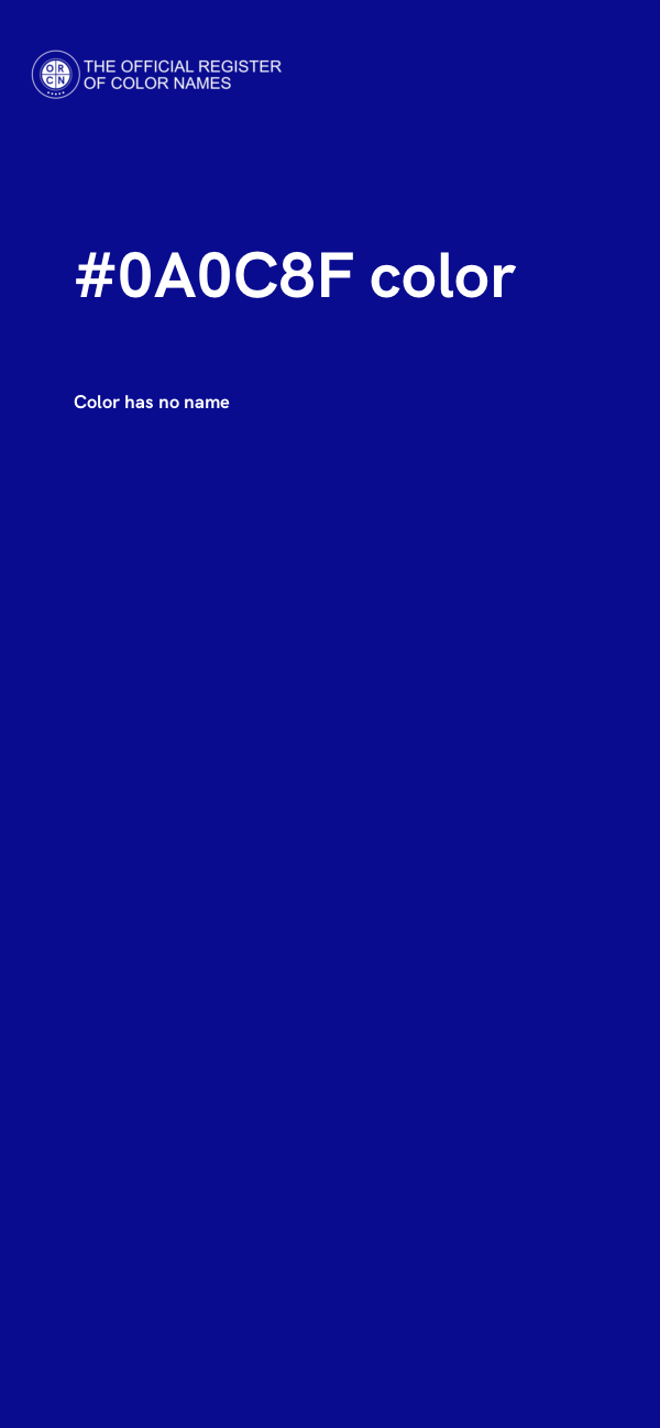 #0A0C8F color image