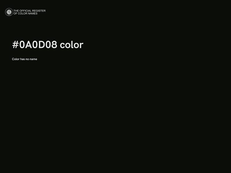 #0A0D08 color image