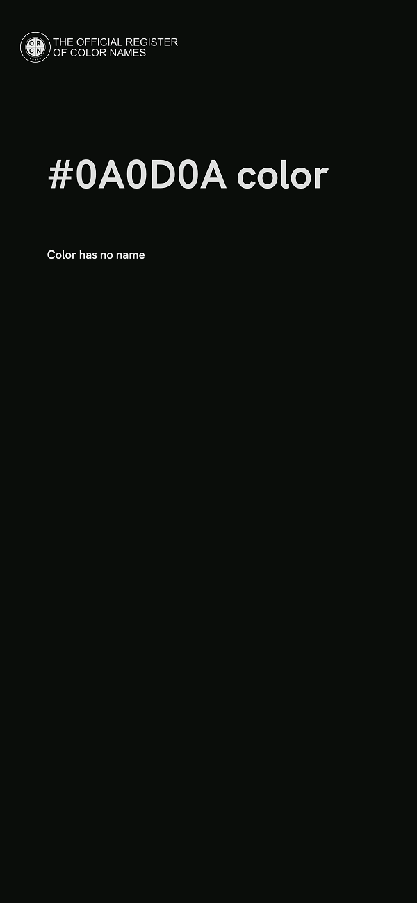#0A0D0A color image