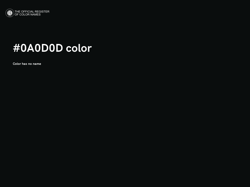#0A0D0D color image