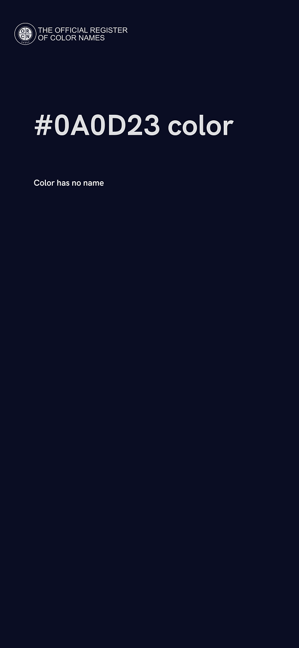 #0A0D23 color image