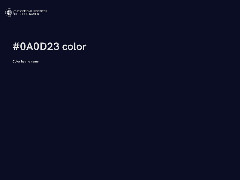 #0A0D23 color image