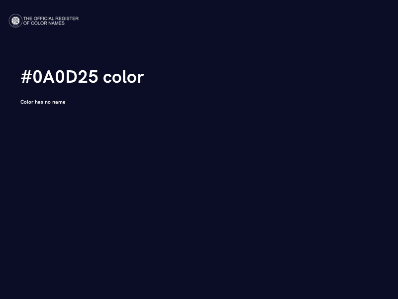 #0A0D25 color image