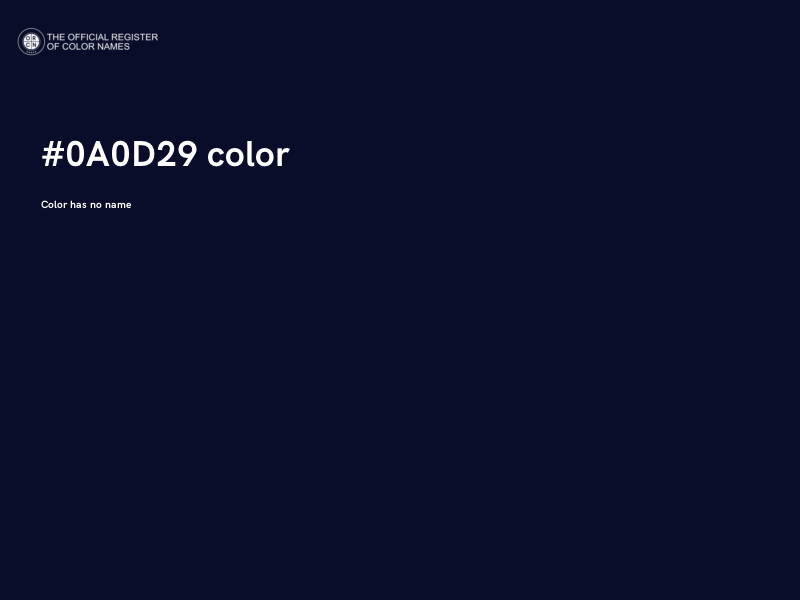 #0A0D29 color image