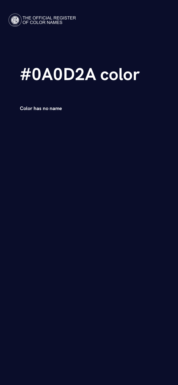 #0A0D2A color image